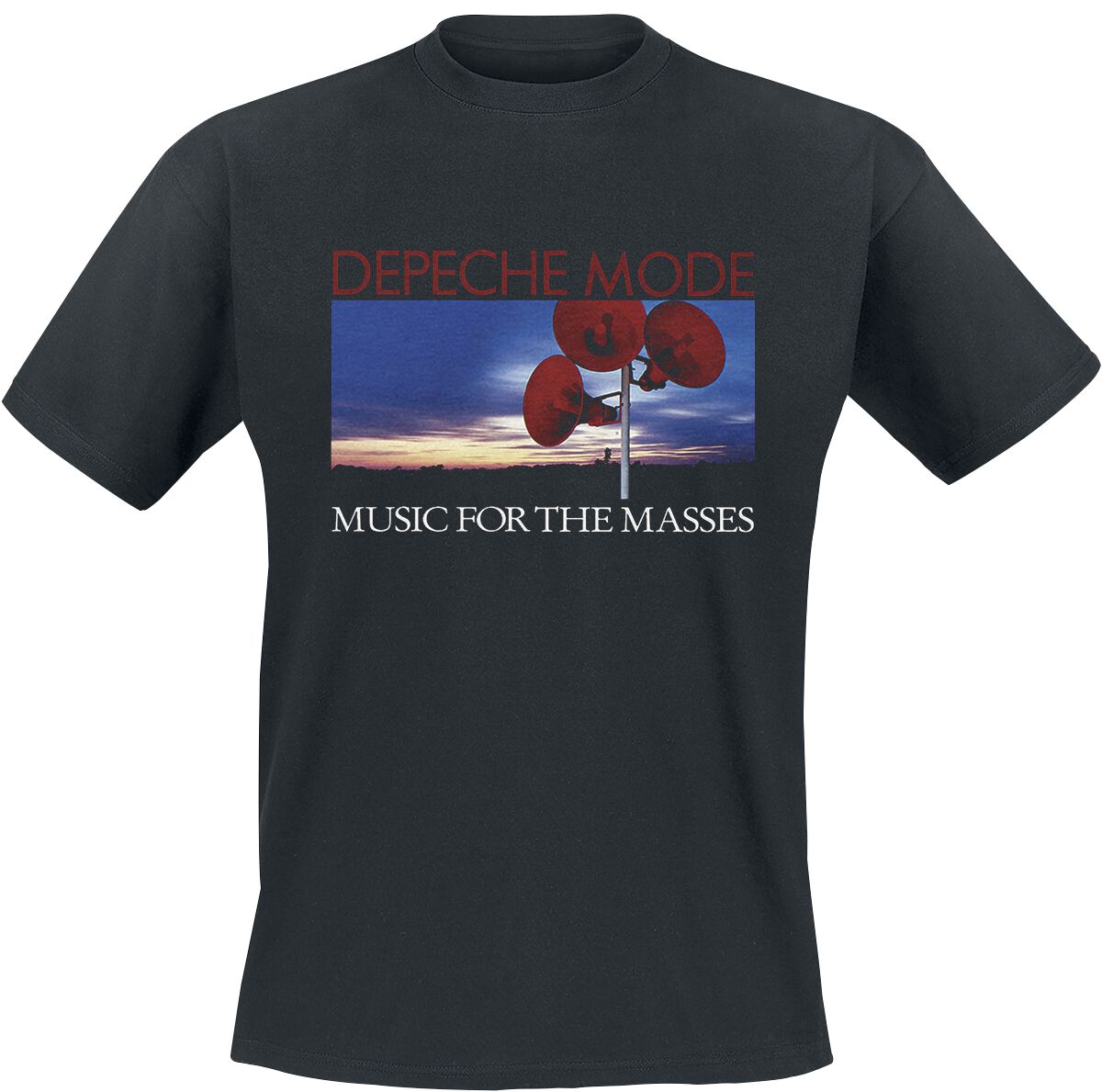 Depeche Mode T-Shirt - Music for the masses - S bis 4XL - für Männer - Größe L - schwarz  - Lizenziertes Merchandise!