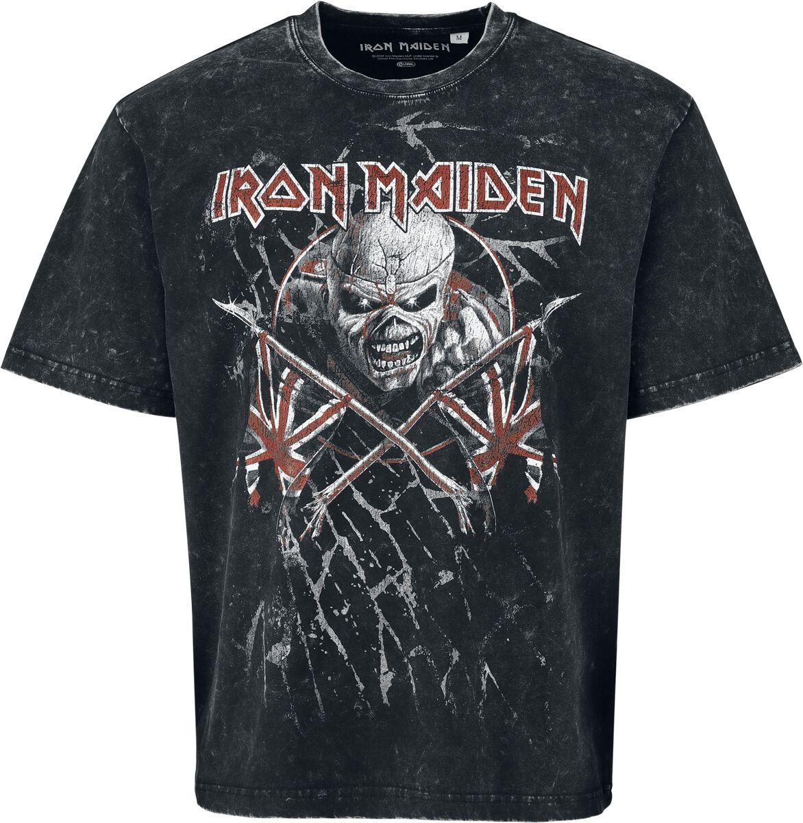 Iron Maiden T-Shirt - Crossed Flags - S bis XXL - für Männer - Größe XL - anthrazit  - EMP exklusives Merchandise!