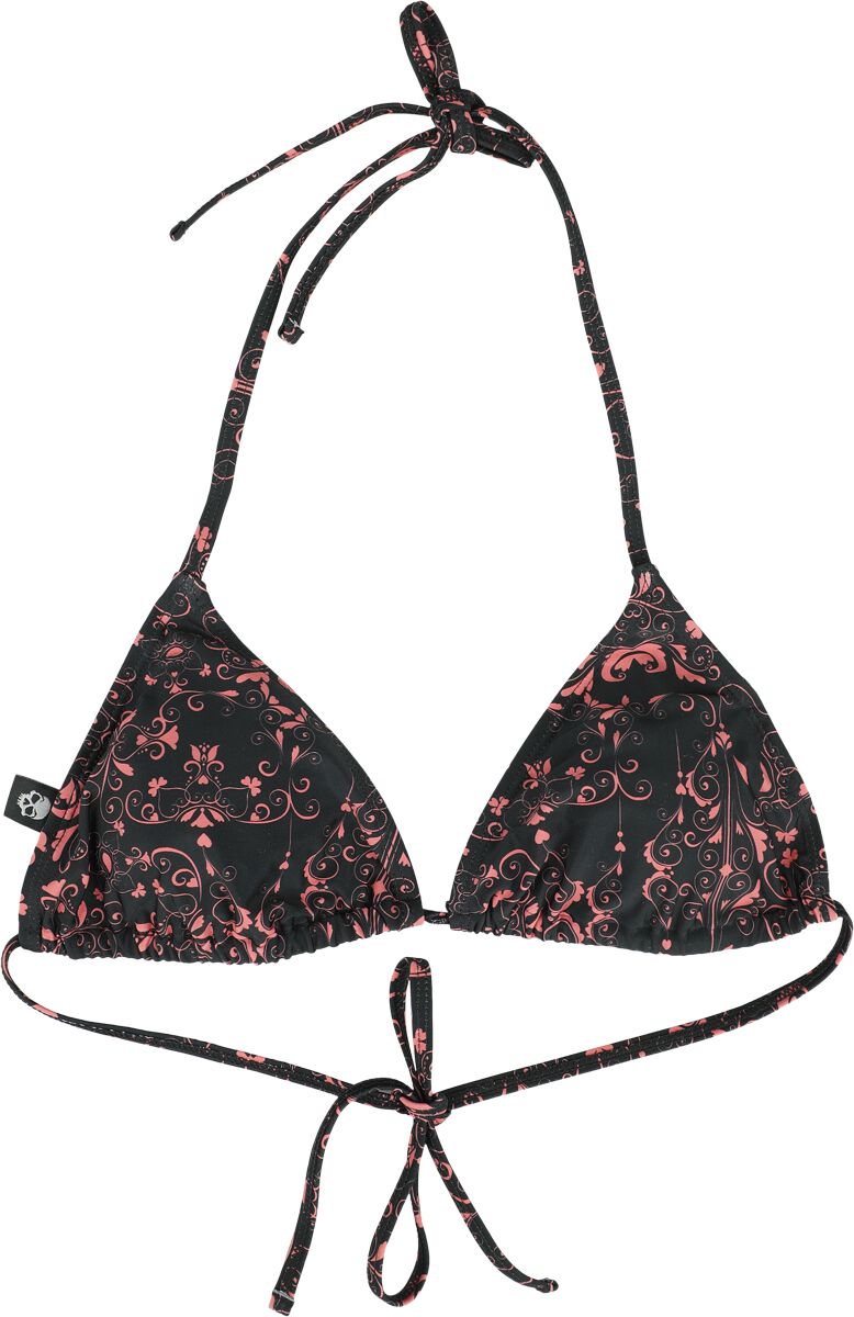 Levně RED by EMP Bikini Top With Alloverprint Horní díl plavek černá