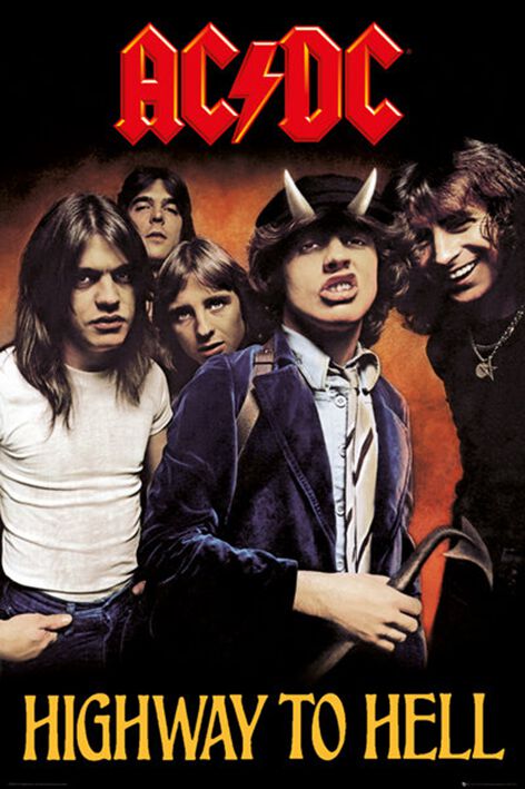 AC/DC Highway To Hell Poster multicolor