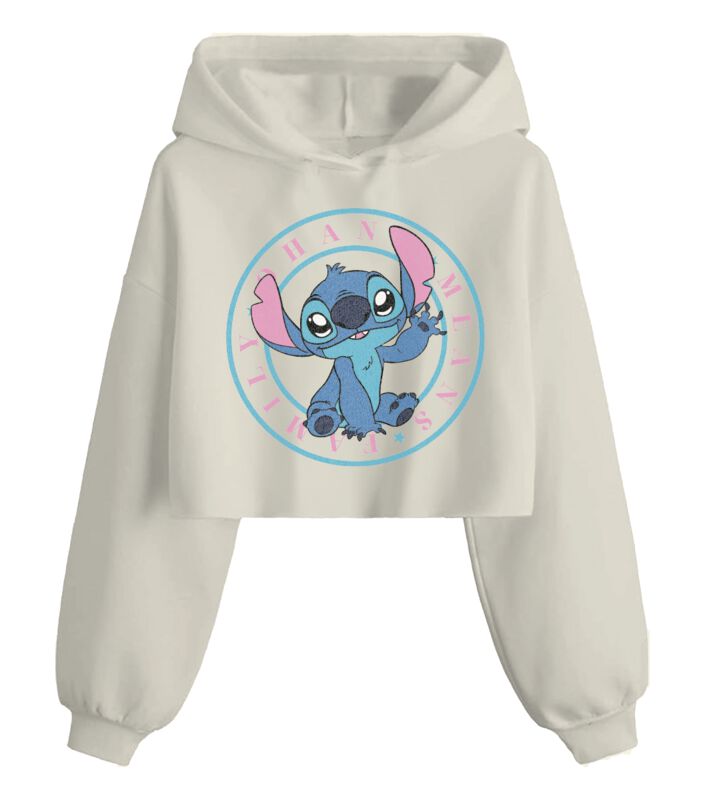 3664794792830 - Cropped Stitch Kapuzenpullover weiß in M