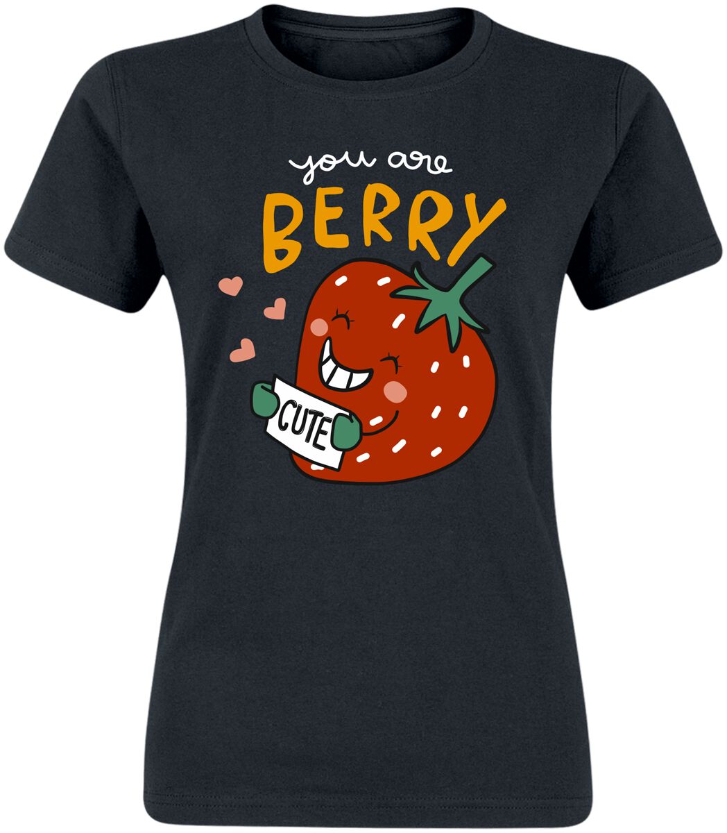 Food T-Shirt - You Are Berry Cute - M bis XL - für Damen - Größe M - schwarz