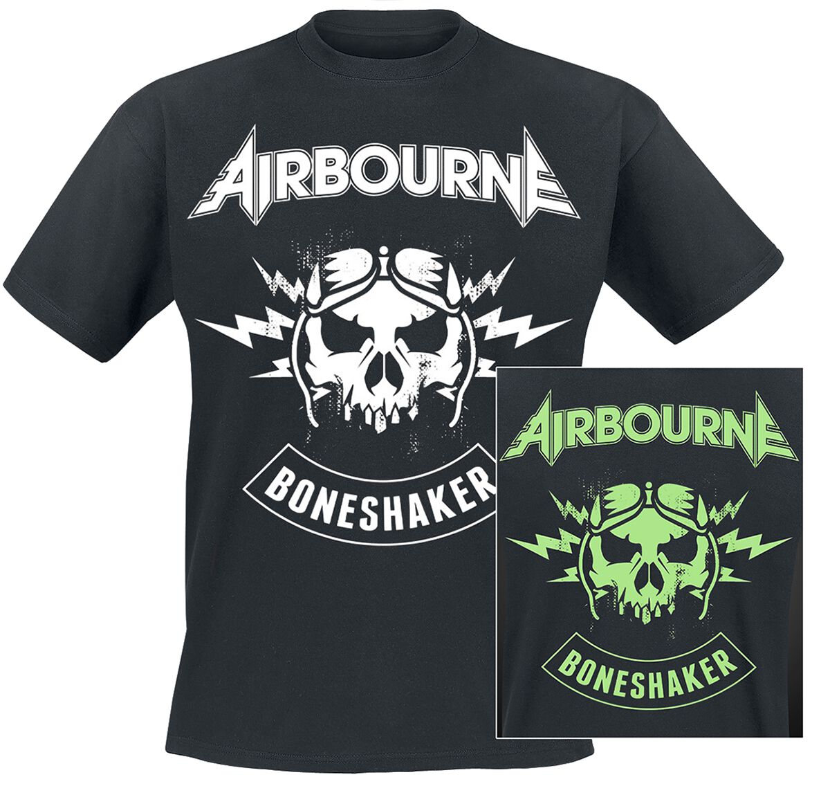 Airbourne T-Shirt – Boneshaker Glow – S bis XXL – für Männer – Größe M – schwarz  – EMP exklusives Merchandise!