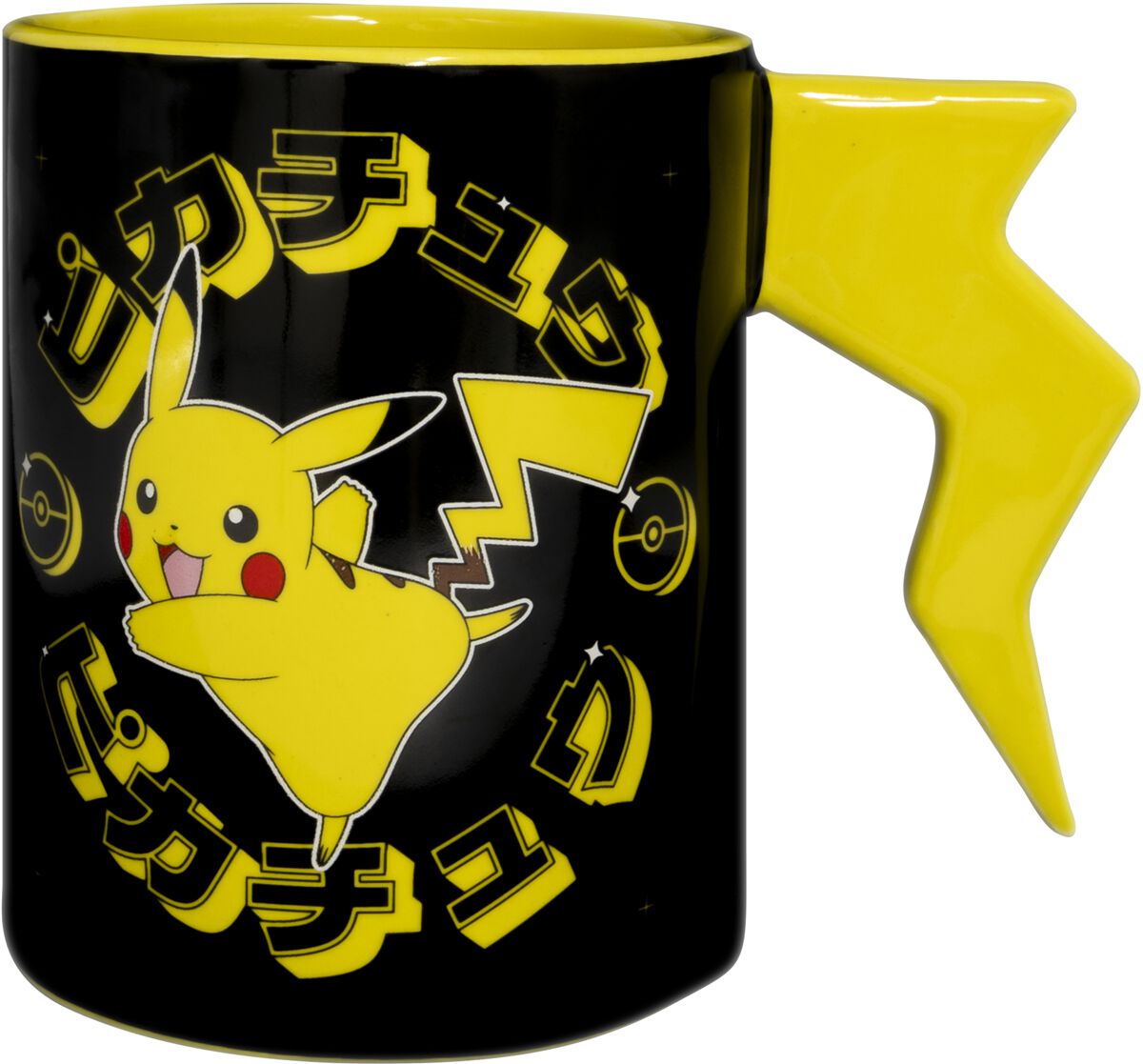 Levně Pokémon 3D hrnek Pikachu lightning Hrnek cerná/žlutá
