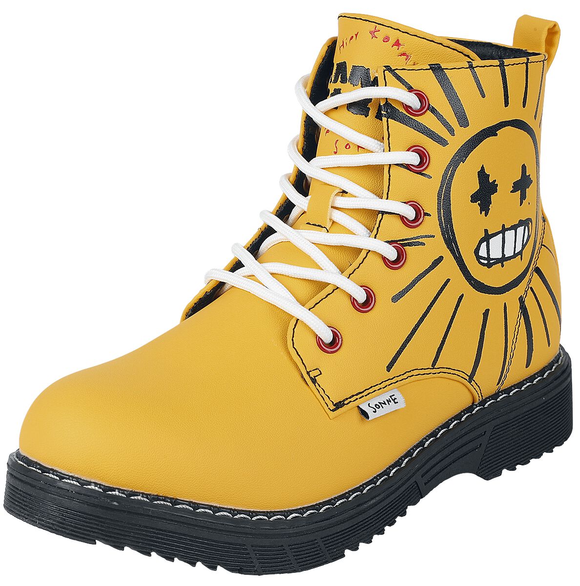 Rammstein Boot - EU37 bis EU41 - für Damen - Größe EU37 - gelb  - Lizenziertes Merchandise!