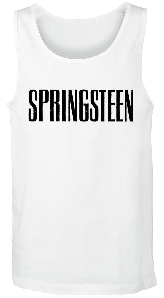 Débardeur de Bruce Springsteen - Logo - M à XXL - pour Homme - blanc