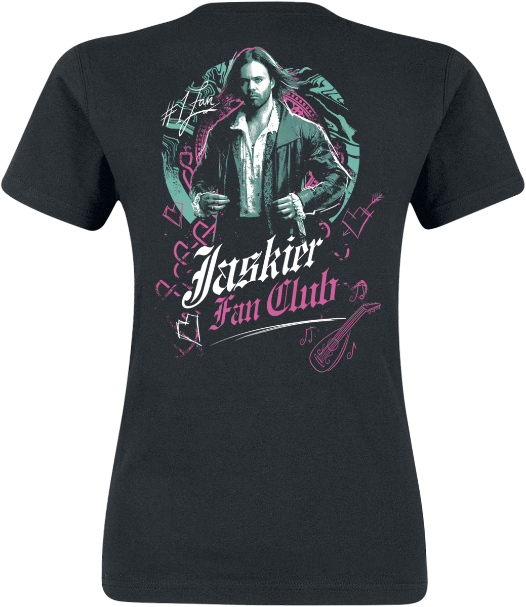 The Witcher T-Shirt - Jaskier Fan Club - S bis XXL - für Damen - Größe M - schwarz  - Lizenzierter Fanartikel