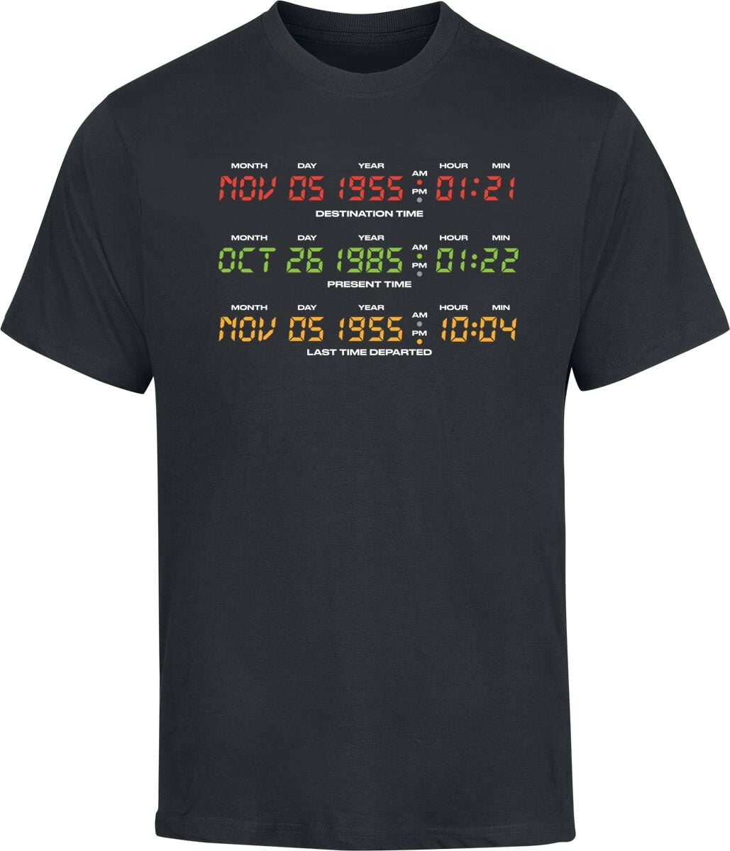 T-Shirt Oversize  de Retour Vers Le Futur - DeLorean Display - Oversize - S à 3XL - pour Homme - noir