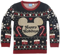 Kids - Happy Holidays, Mickey Mouse, Weihnachtspullover