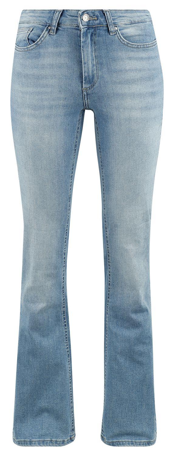 Only Jeans - Onlblush Mid Flared DNM TAI467 - W26L30old bis W34L32 - für Damen - Größe W28L30 - blau
