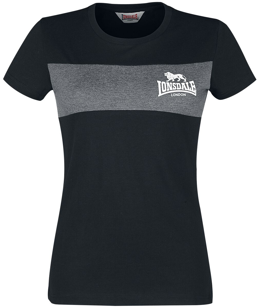 T-Shirt Manches courtes de Lonsdale London - Dawsmere - XS à 3XL - pour Femme - noir