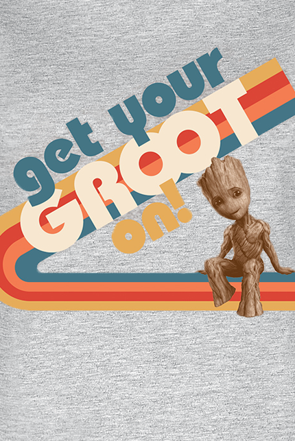 Guardians Of The Galaxy Groot - Get Your Groot On T-Shirt grau meliert