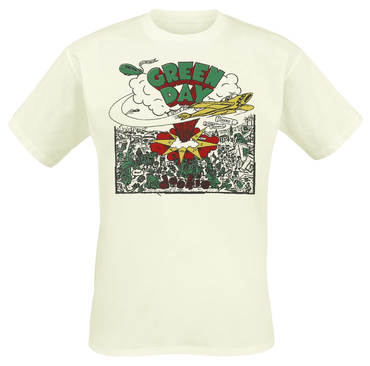 Green Day Dookie Doodle T-Shirt altweiß in XL