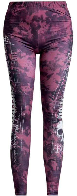 Rock Rebel by EMP Leggings with Skull Print Leggings red