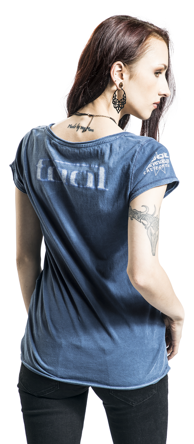 Tool Grid Skull T-Shirt blau