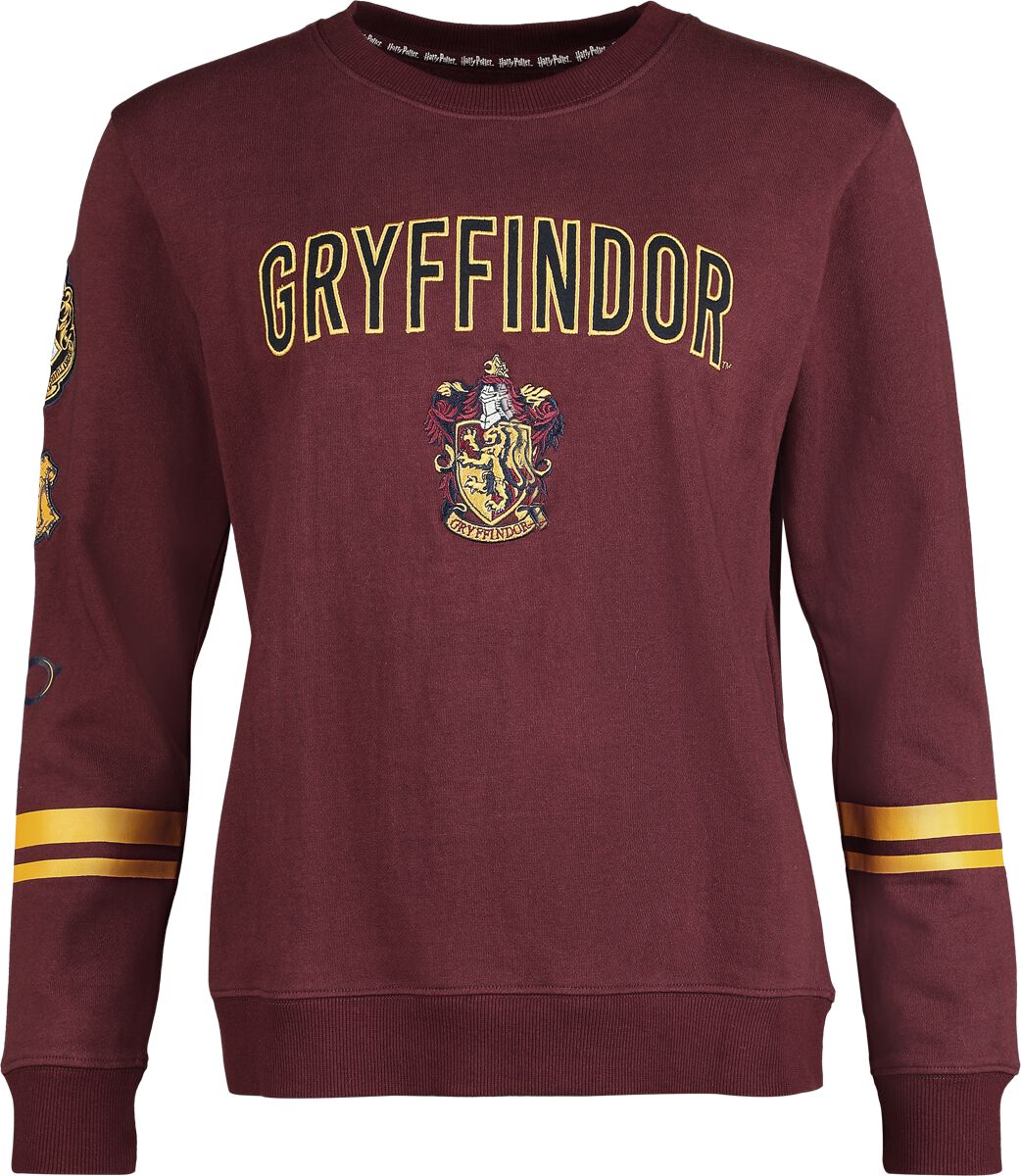 Harry Potter Sweatshirt - Gryffindor - Antic - S XXL - för Dam - vinröd