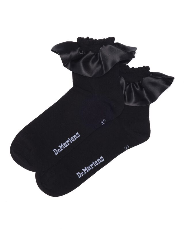 Calcetines  de Dr. Martens - Satin Frill Sock - Mujer - Negro