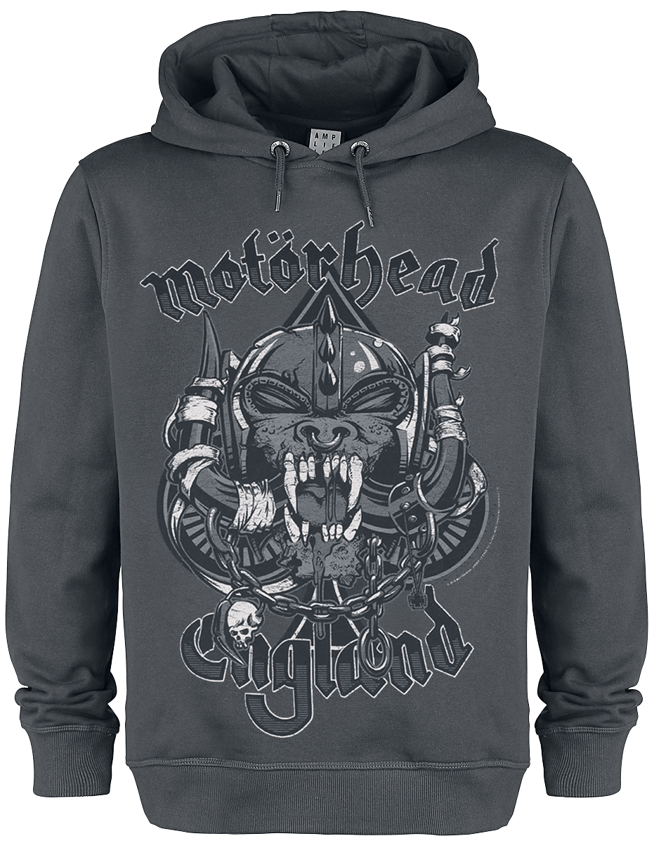 Motörhead - Amplified Collection - Snaggletooth Crest - Hooded sweatshirt - charcoal image