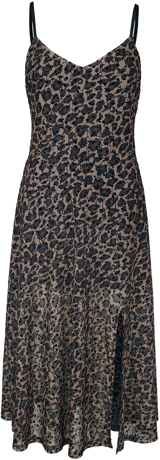 Robe mi-longue Gothic de Jawbreaker - Leopard Midi Dress - XS à M - pour Femme - marron/noir