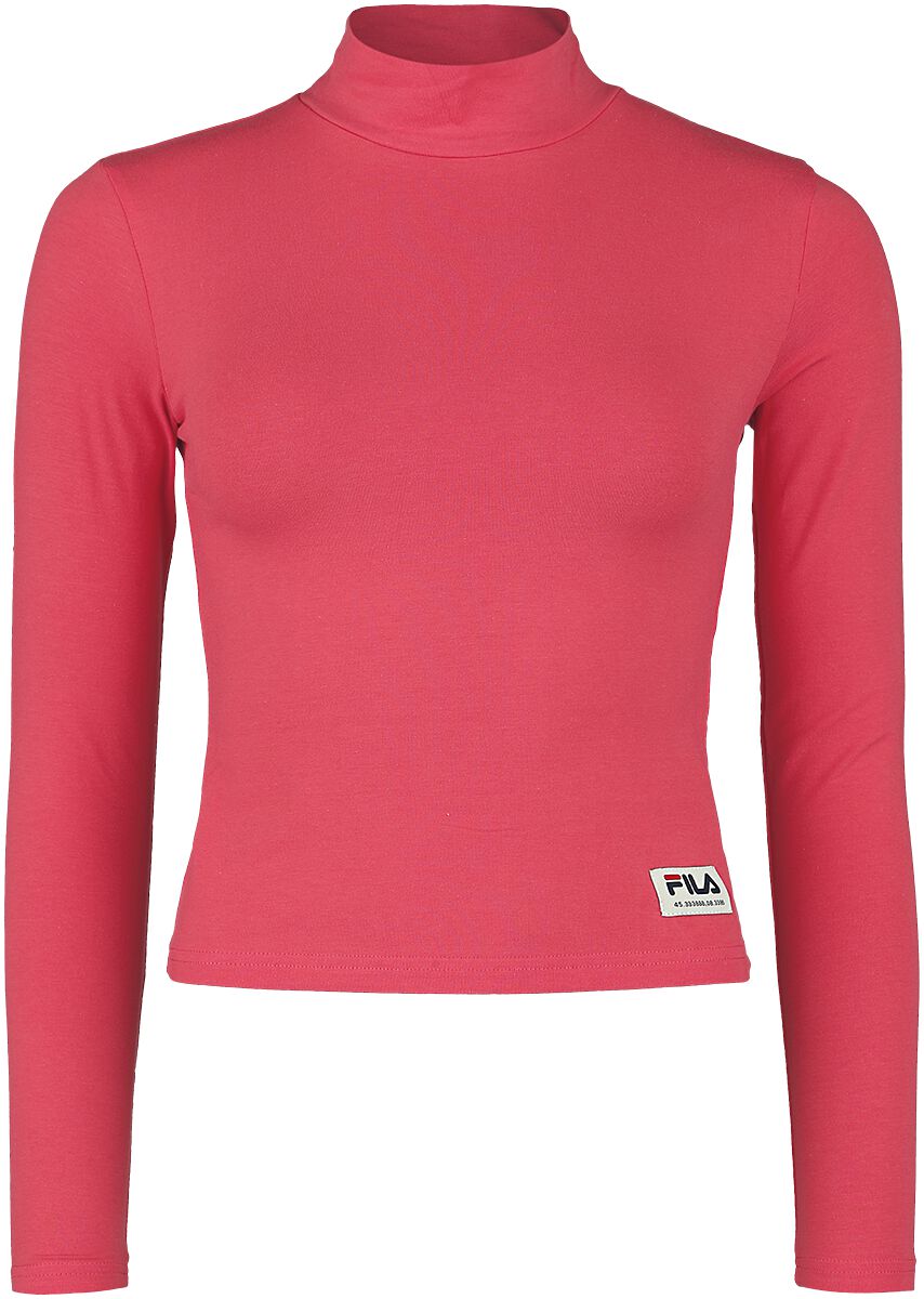 Fila TARSIA cropped turtle neck long sleeve shirt Langarmshirt pink in XL