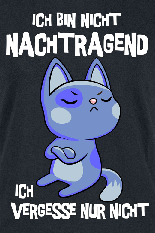 Tierisch T-Shirt - Ich bin nicht nachtragend - S bis XXL - für Damen - Größe XL - schwarz