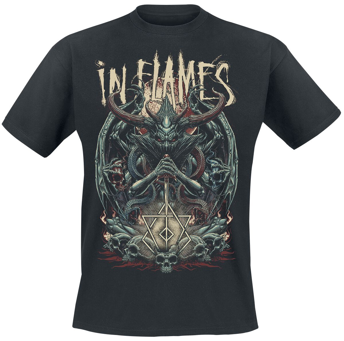 In Flames T-Shirt - Kali - S bis 3XL - für Männer - Größe XXL - schwarz  - Lizenziertes Merchandise!