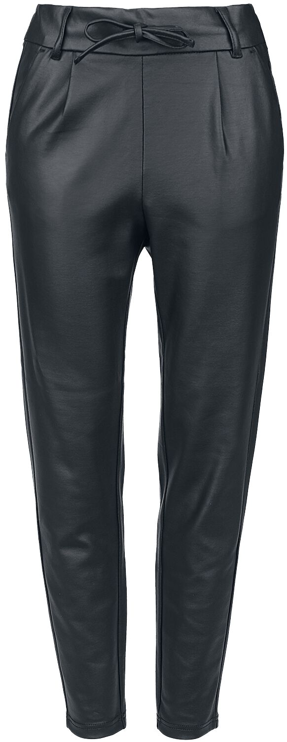 Only ONLPOPTRASH EASY COATED TROUSERS Imitation Leather Trousers black