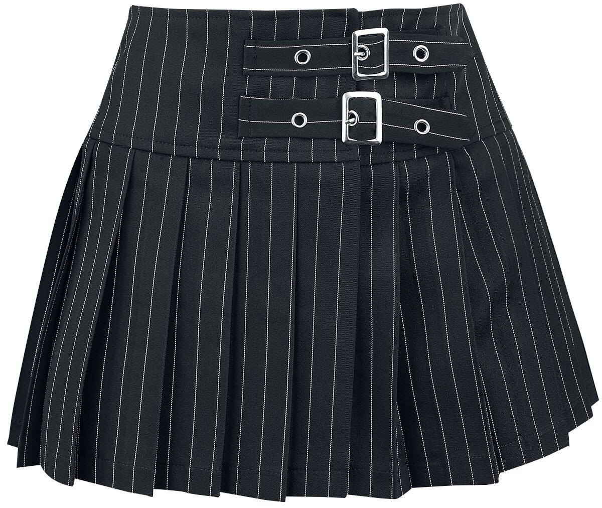 Banned Alternative - Gothic Kurzer Rock - Sisterhood Skirt - XS bis XL - für Damen - Größe XL - schwarz/weiß