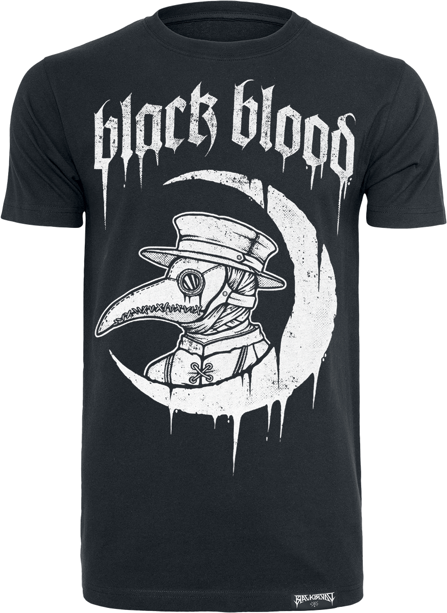 Black Blood by Gothicana - T-Shirt mit Sichelmond und Pest Medicus - T-Shirt - schwarz - EMP Exklusiv!