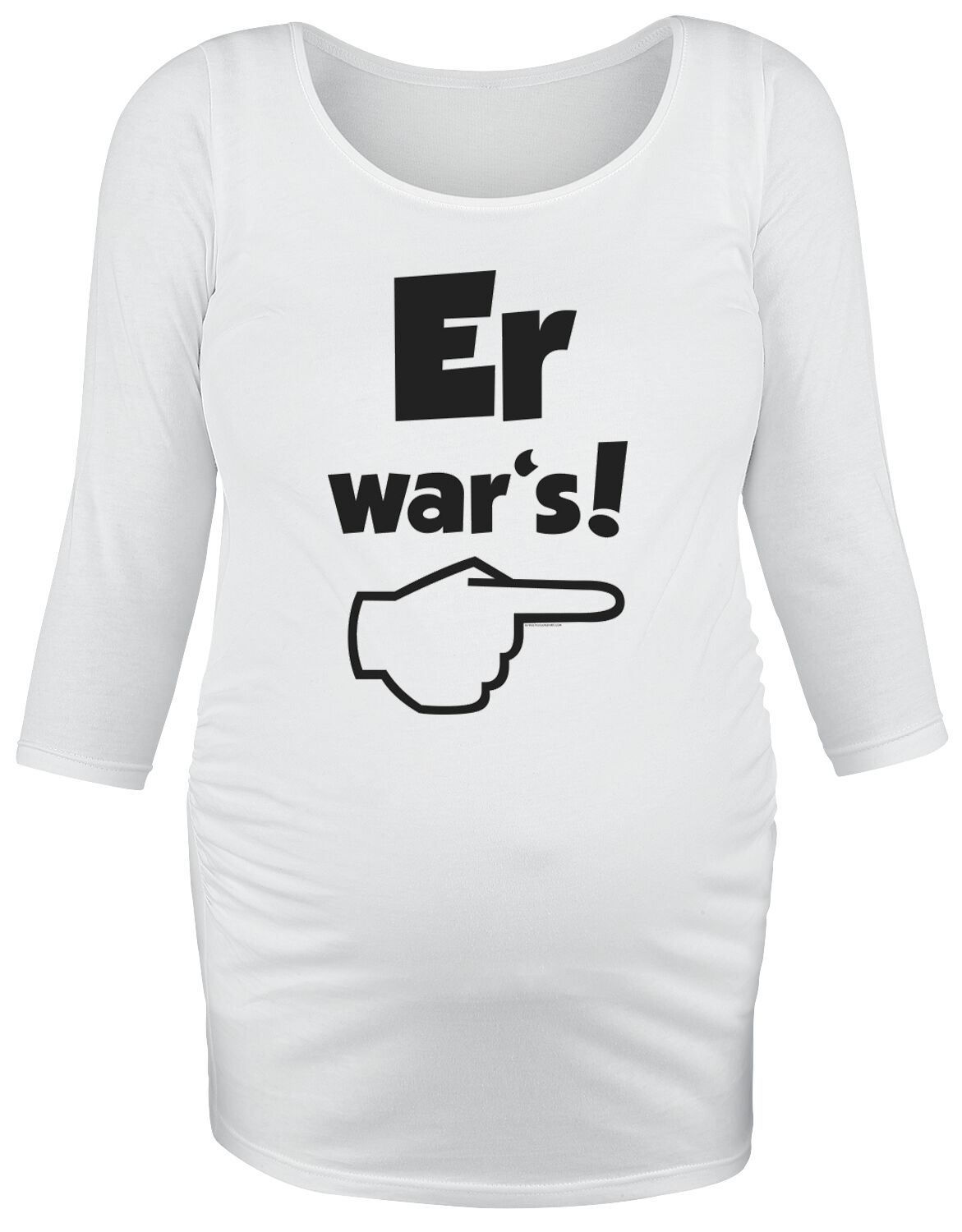 Umstandsmode Er war`s! Langarmshirt weiß