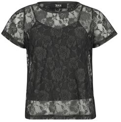 Double-Layer-T-Shirt mit Motivspitze, Black Premium by EMP, T-Shirt