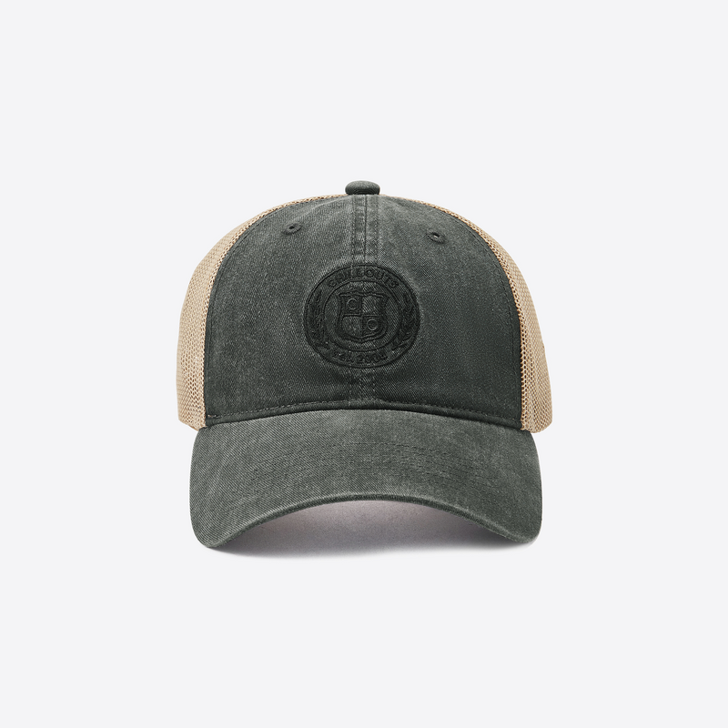 chillouts Baseball Cap "Milton Hat" Vintage-Look Baseballkappe mit Wappen-Stickerei