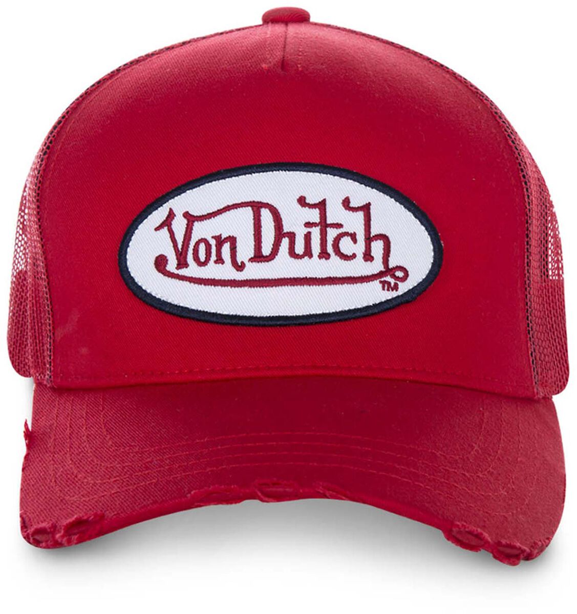 Levně Von Dutch Baseballová čepice VON DUTCH se síťovinou Baseballová kšiltovka červená