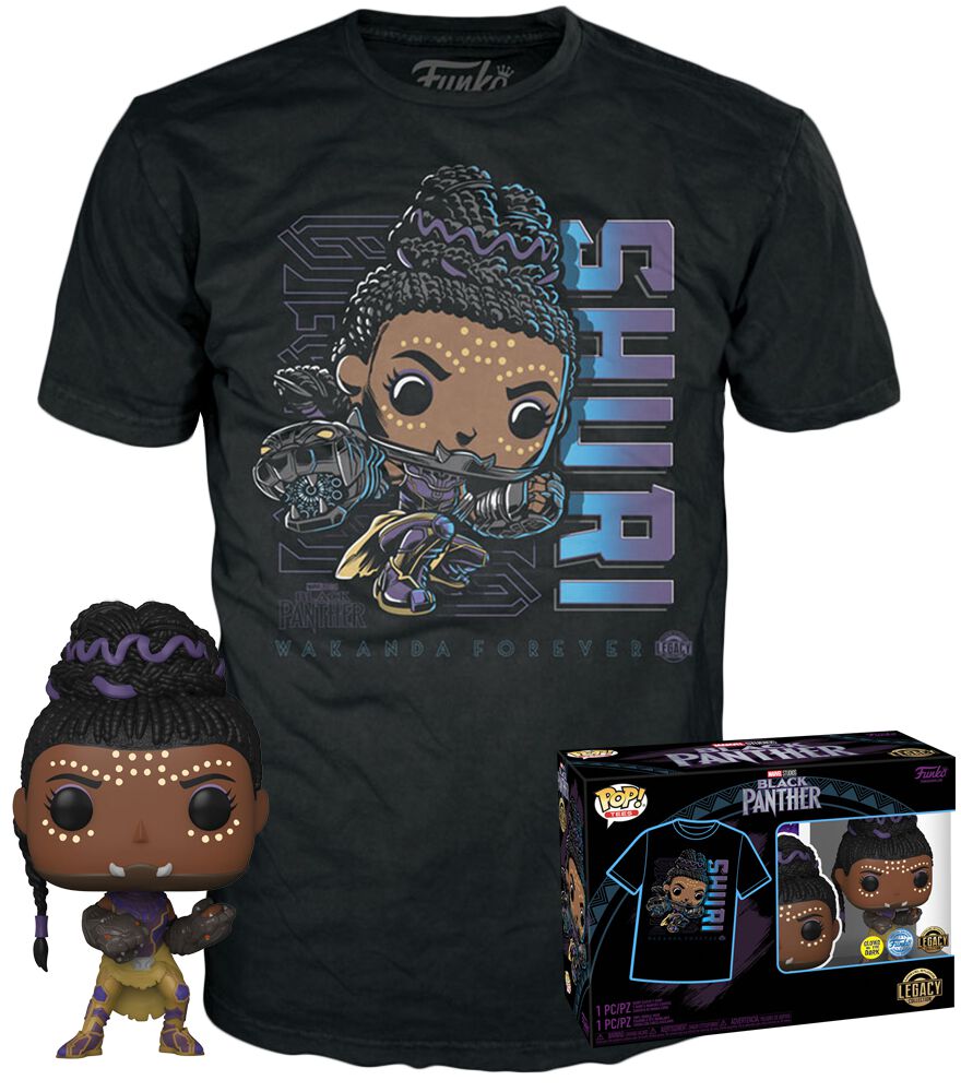 Image of Black Panther - Wakanda Forever - Shuri (GITD) - POP! & t-shirt - Funko Pop! - Funko Shop Europe