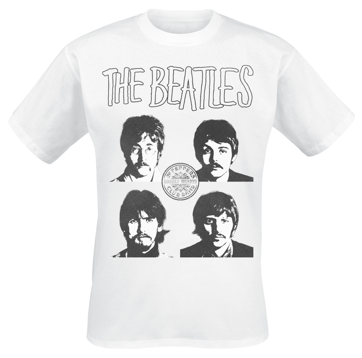 The Beatles - Sgt. Peppers Portrais - T-Shirt - weiß