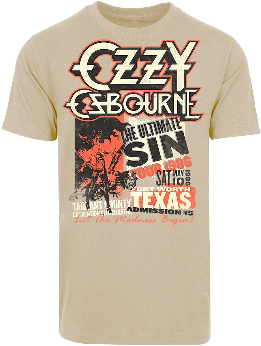 Ozzy Osbourne Ultimate Sin Tour T-Shirt sand