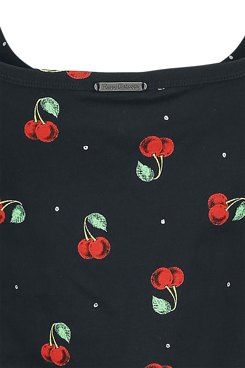 Pussy Deluxe Sweet Cherry Dress Mittellanges Kleid schwarz