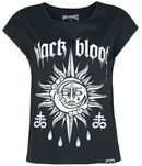 T-Shirt mit Sonne und Mond Print, Black Blood by Gothicana, T-Shirt
