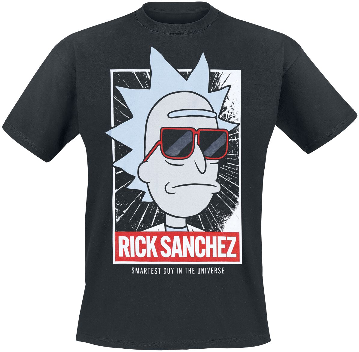 Rick And Morty T-Shirt - Smart Rick - S bis M - für Männer - Größe S - schwarz  - Lizenzierter Fanartikel