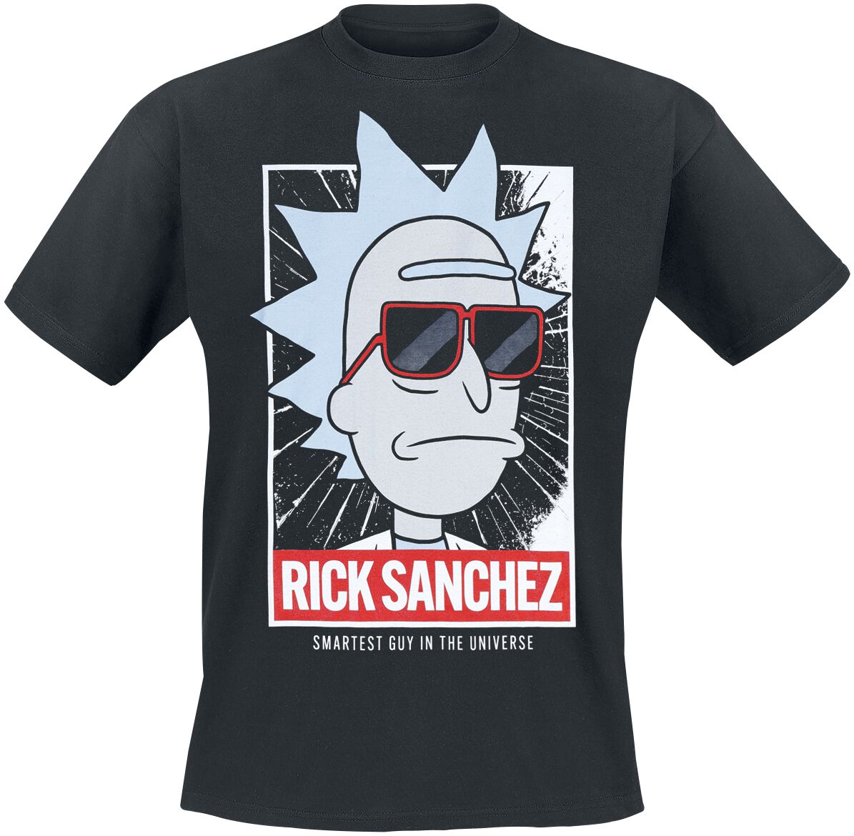 Rick And Morty T-Shirt – Smart Rick – S bis M – für Männer – Größe S – schwarz  – Lizenzierter Fanartikel