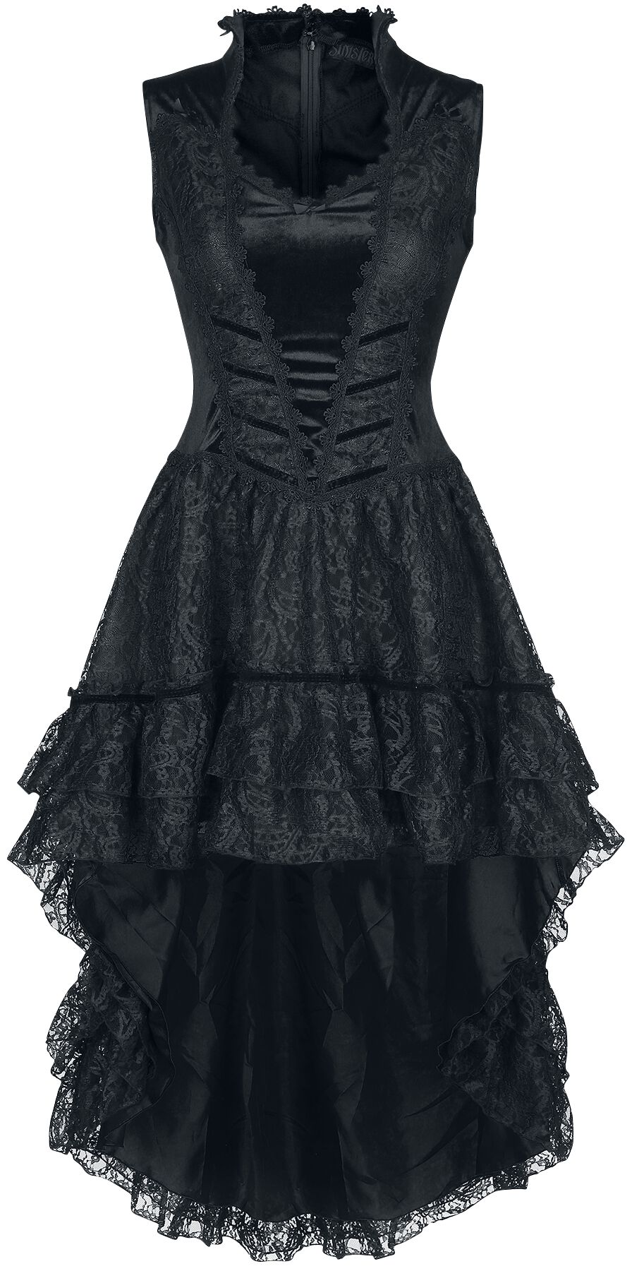 Sinister Gothic Gothic Dress Medium-length dress black