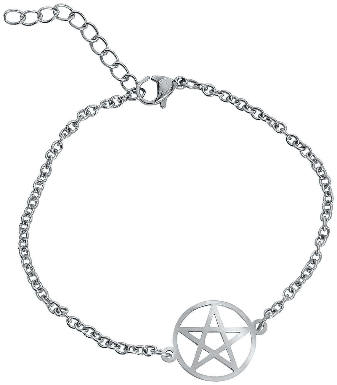 EtNox Pentagram Bracelet silver coloured