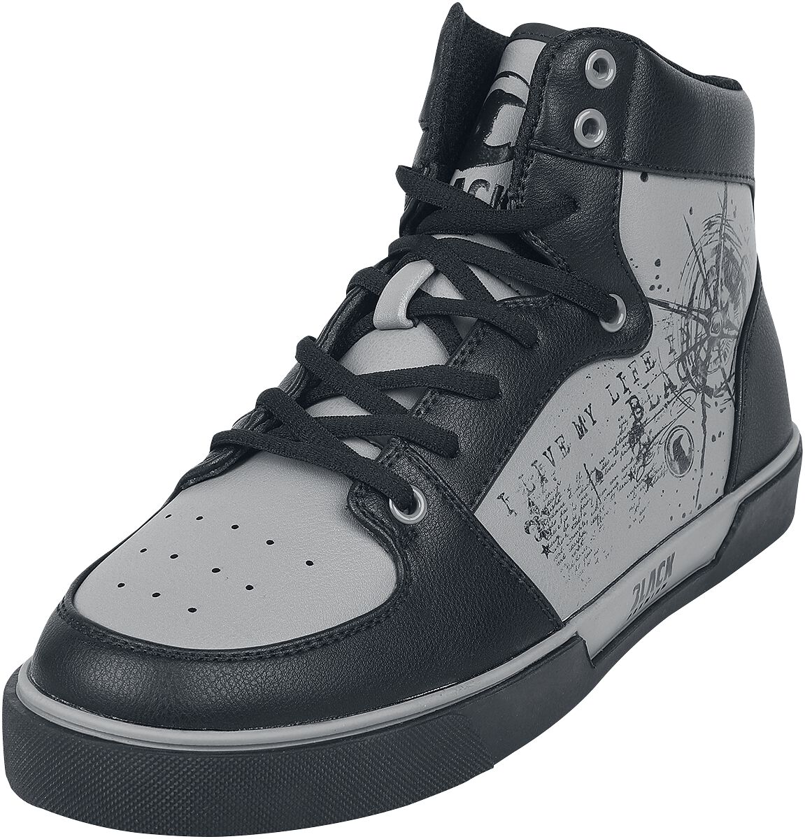 Image of Sneakers alte di Black Premium by EMP - High-cut trainers - EU37 a EU45 - Unisex - grigio/nero