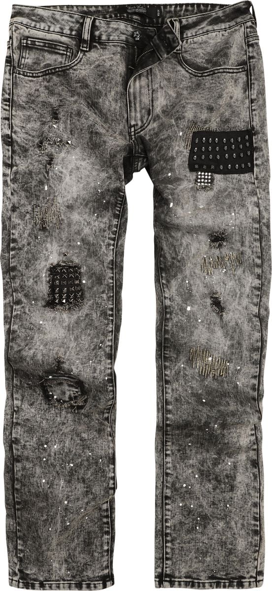 Rock Rebel by EMP - Rock Jeans - Pete (Straight Fit) - W30L32 tot W34L34 - voor Mannen - zwart