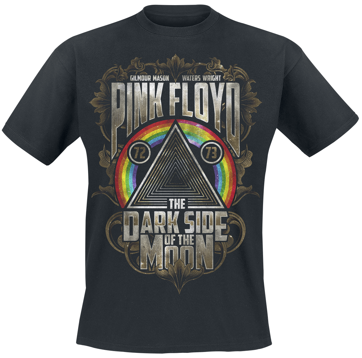 Pink Floyd - Dark Side - Gold Leaves - T-Shirt - schwarz