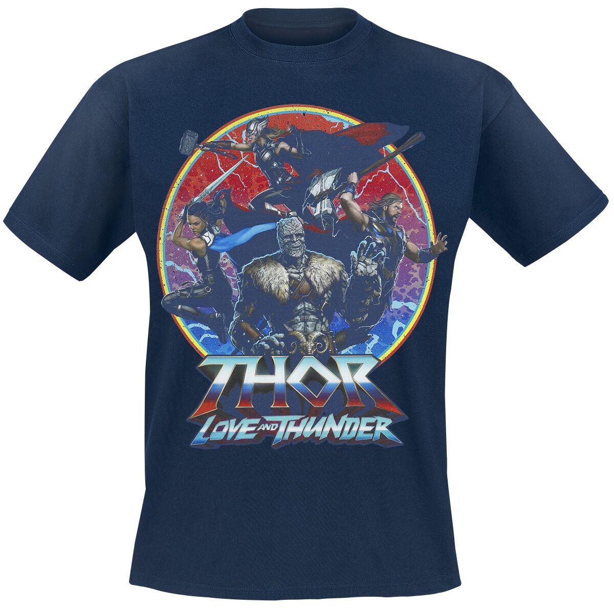 Thor Love And Thunder - Poster T-Shirt blue