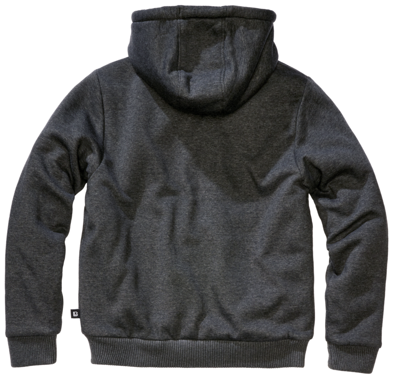 4051773271001 - Sweatjacket Teddylining Kapuzenpullover schwarz meliert in XL