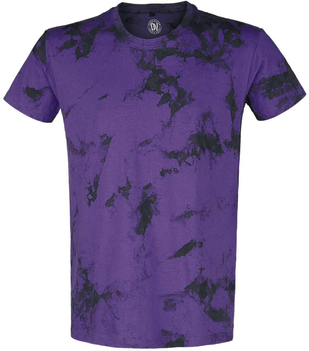 T-Shirt Manches courtes de Outer Vision - T-Shirt Homme - S à XXL - pour Homme - noir/lilas