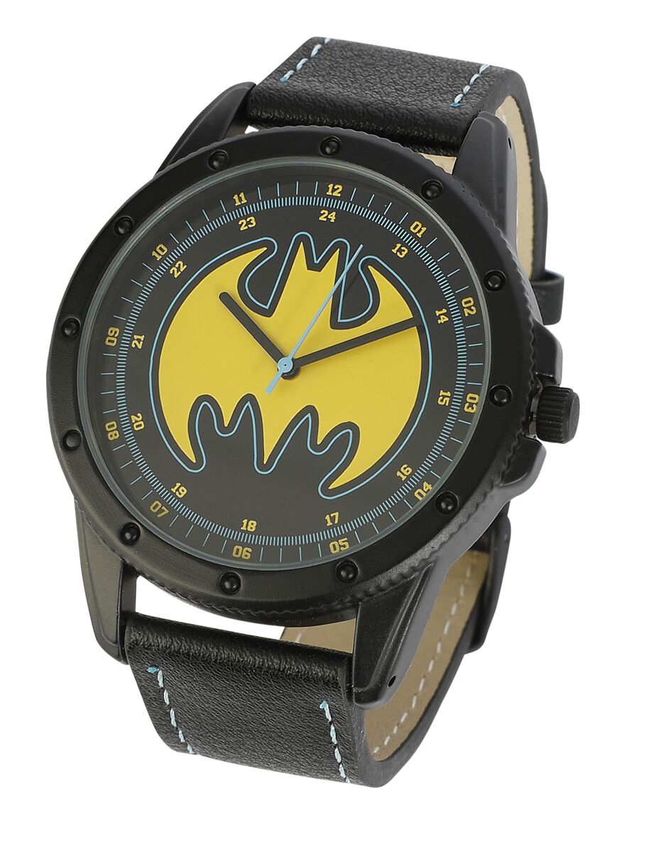 Batman - DC Comics Armbanduhren - Logo - für Männer - schwarz/gelb  - Lizenzierter Fanartikel