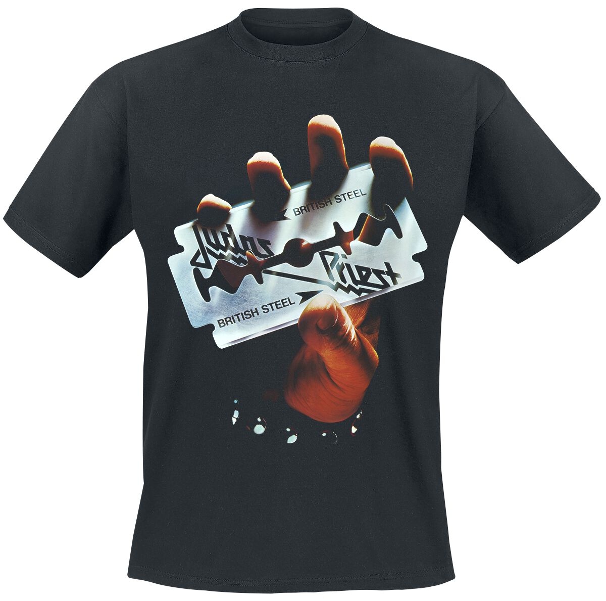 Image of Judas Priest British Steel Album Tracklist T-Shirt schwarz